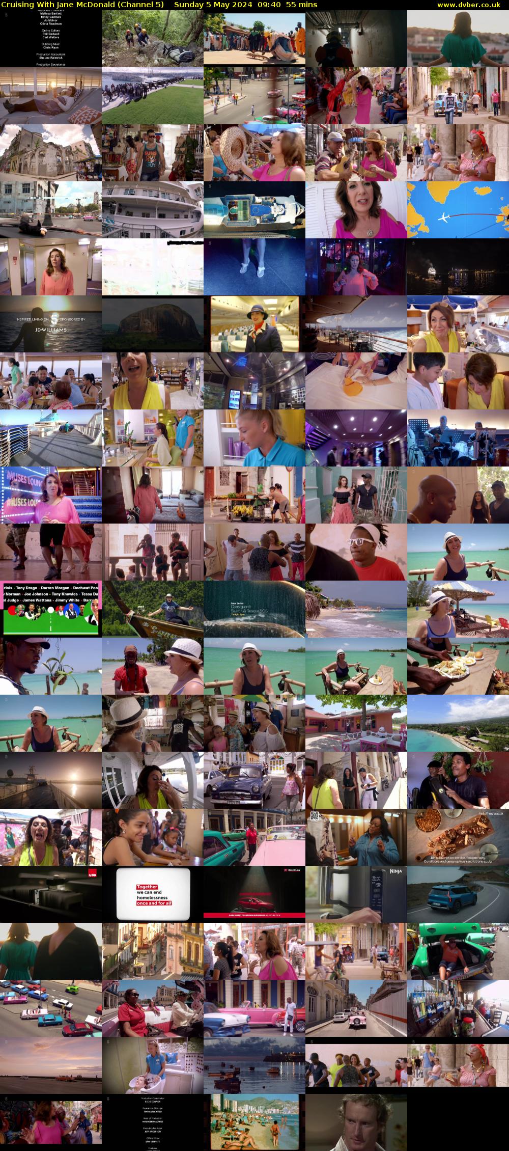 Cruising With Jane McDonald (Channel 5) Sunday 5 May 2024 09:40 - 10:35