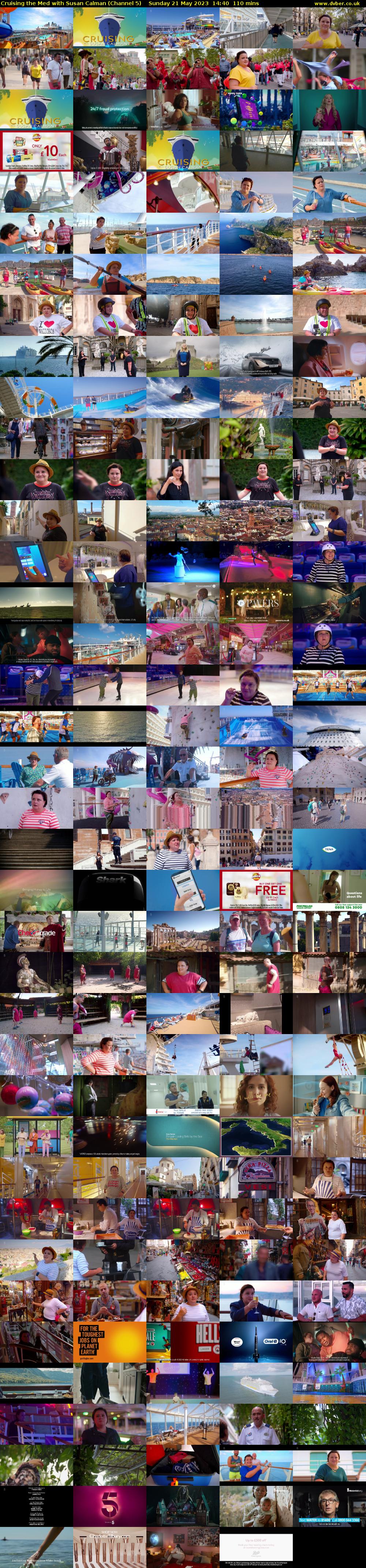 Cruising the Med with Susan Calman (Channel 5) Sunday 21 May 2023 14:40 - 16:30