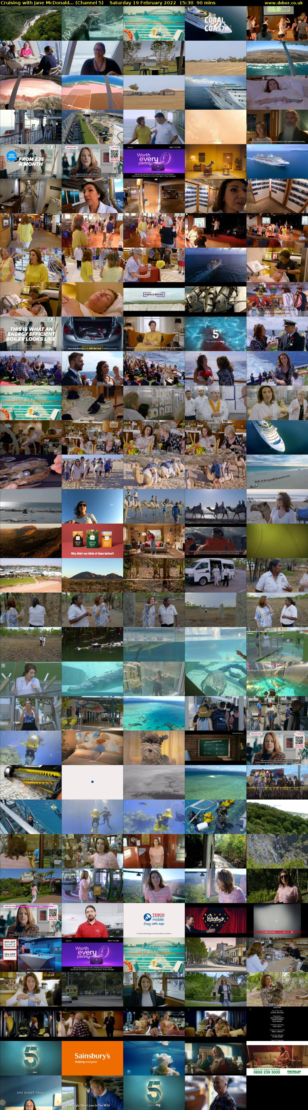 Cruising with Jane McDonald... (Channel 5) Saturday 19 February 2022 15:30 - 17:00