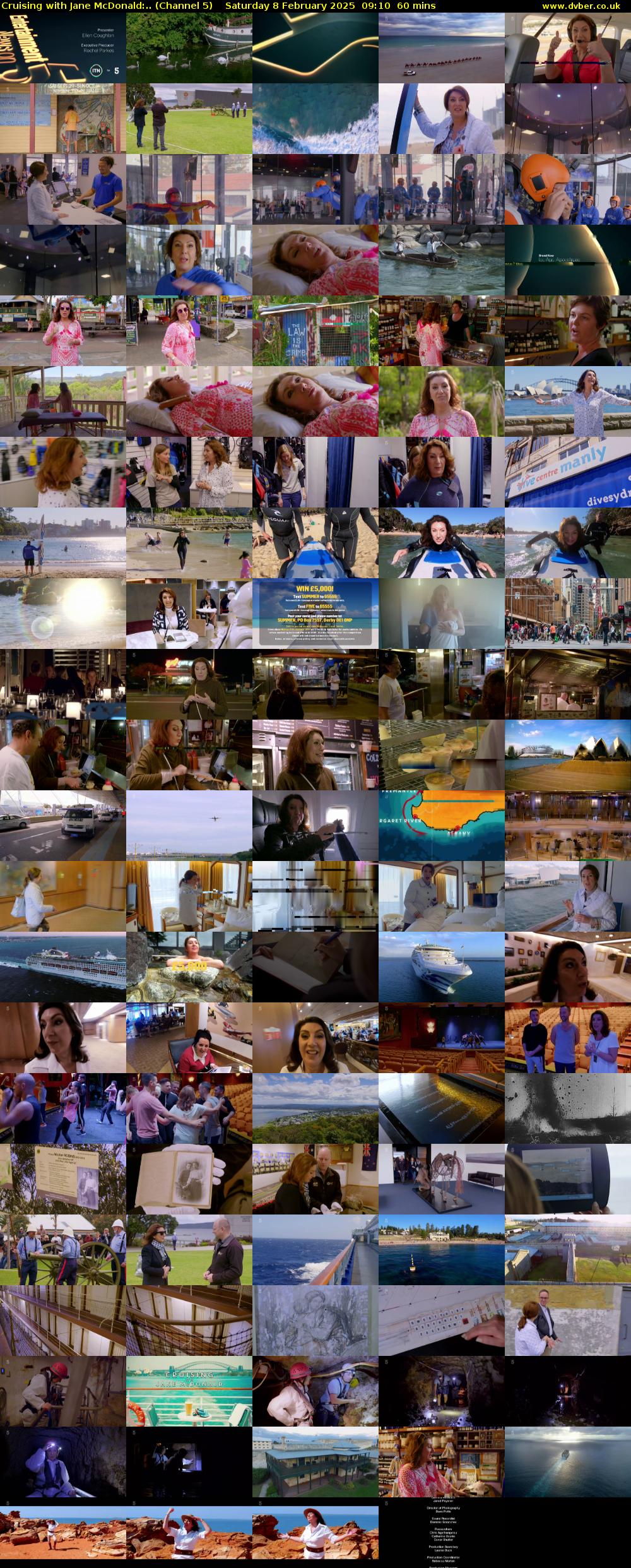 Cruising with Jane McDonald:.. (Channel 5) Saturday 8 February 2025 09:10 - 10:10