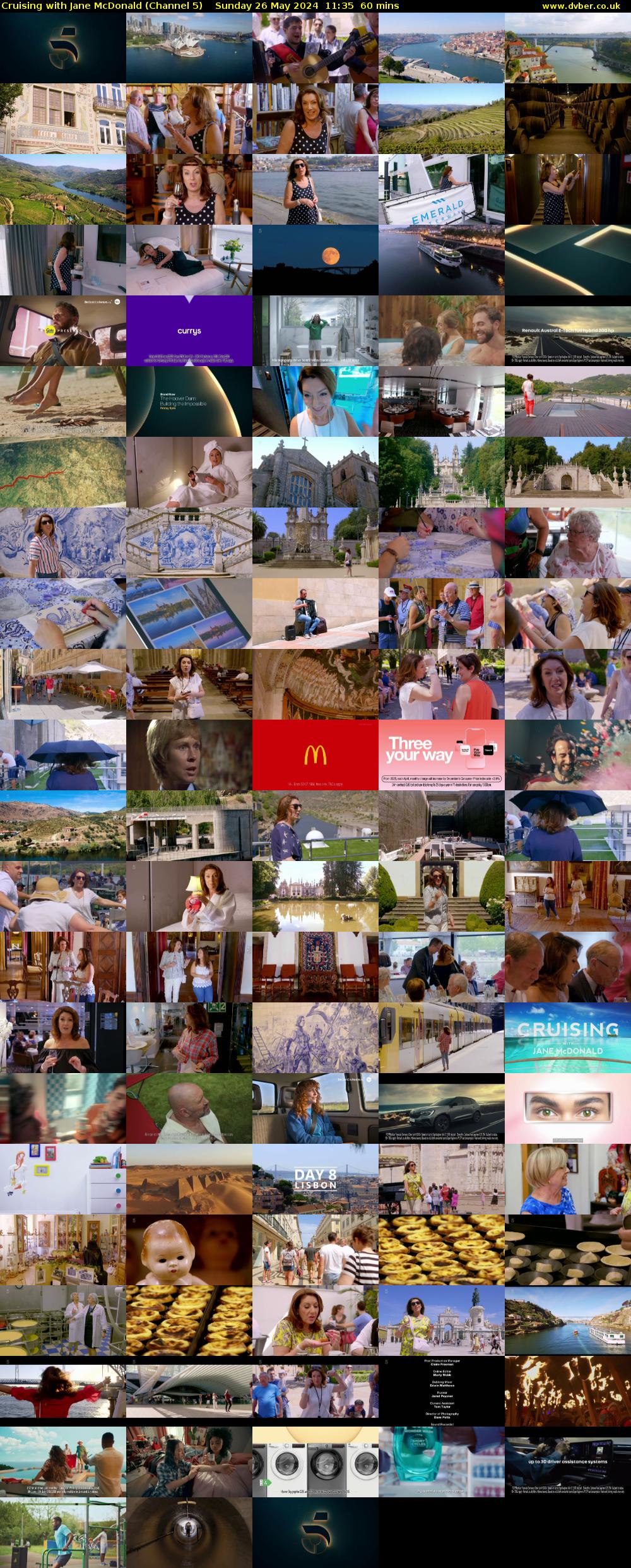 Cruising with Jane McDonald (Channel 5) Sunday 26 May 2024 11:35 - 12:35
