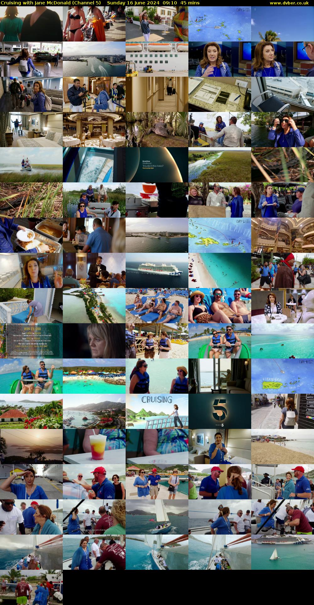 Cruising with Jane McDonald (Channel 5) Sunday 16 June 2024 09:10 - 09:55