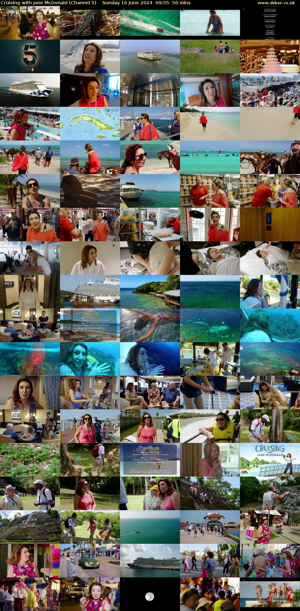 Cruising with Jane McDonald (Channel 5) Sunday 16 June 2024 09:55 - 10:45