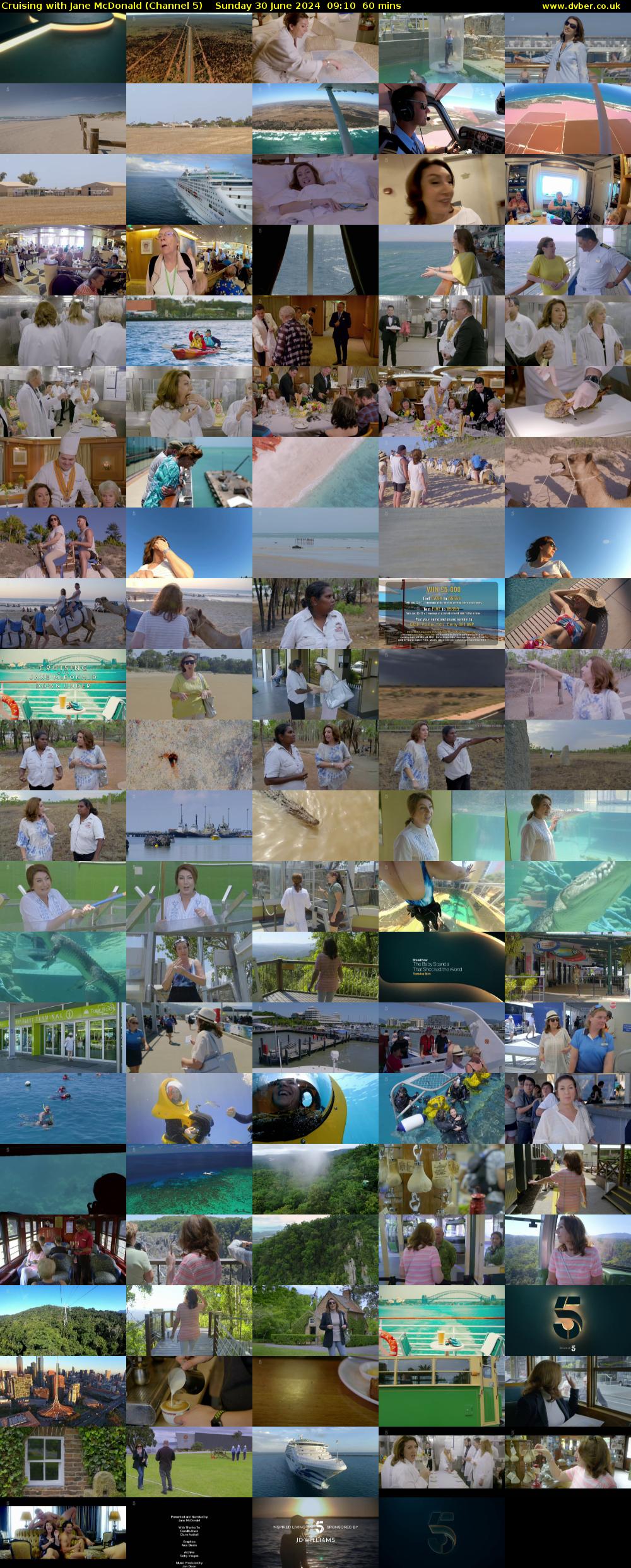 Cruising with Jane McDonald (Channel 5) Sunday 30 June 2024 09:10 - 10:10