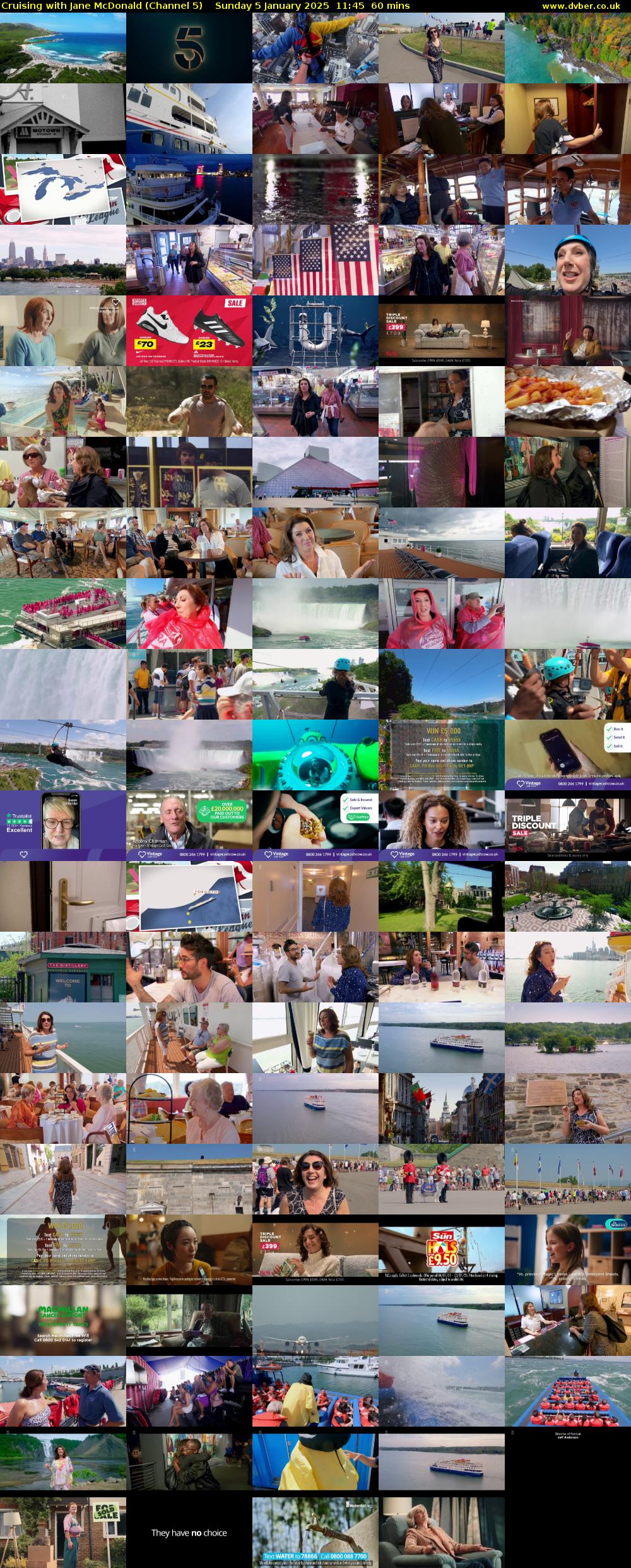 Cruising with Jane McDonald (Channel 5) Sunday 5 January 2025 11:45 - 12:45