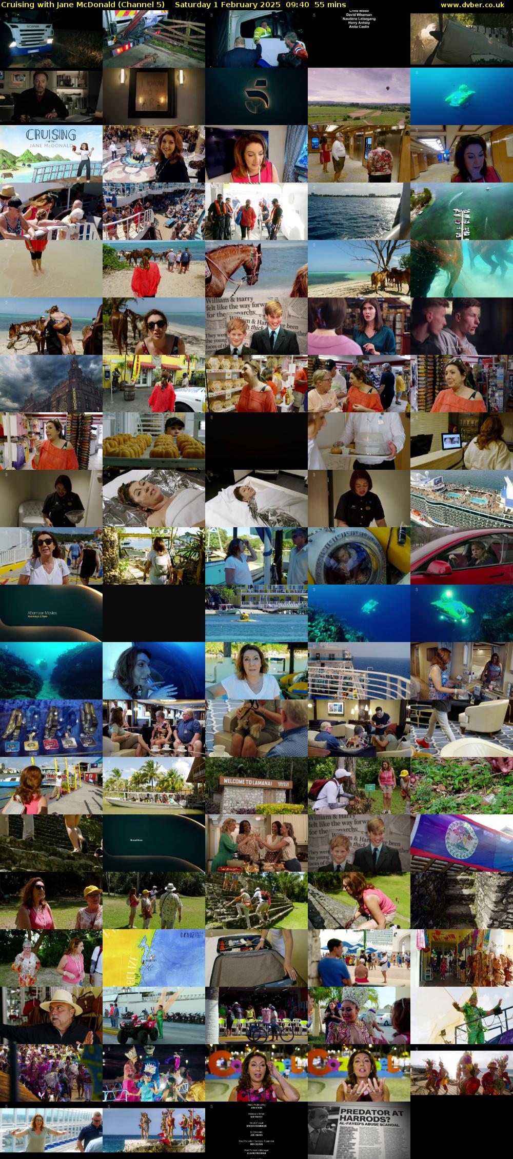 Cruising with Jane McDonald (Channel 5) Saturday 1 February 2025 09:40 - 10:35