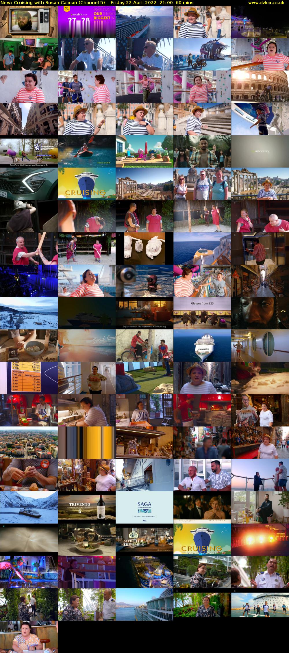 Cruising with Susan Calman (Channel 5) Friday 22 April 2022 21:00 - 22:00