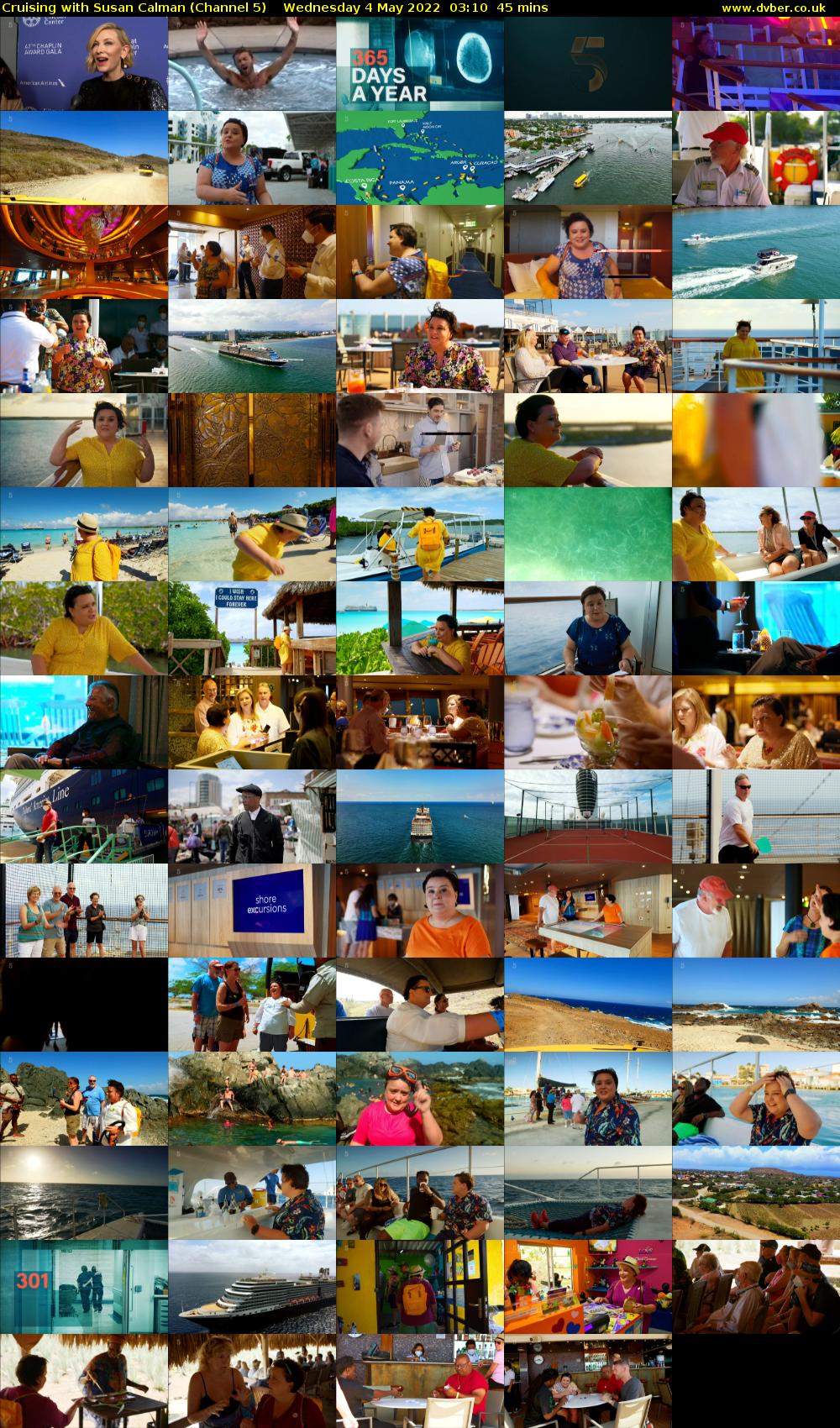 Cruising with Susan Calman (Channel 5) Wednesday 4 May 2022 03:10 - 03:55