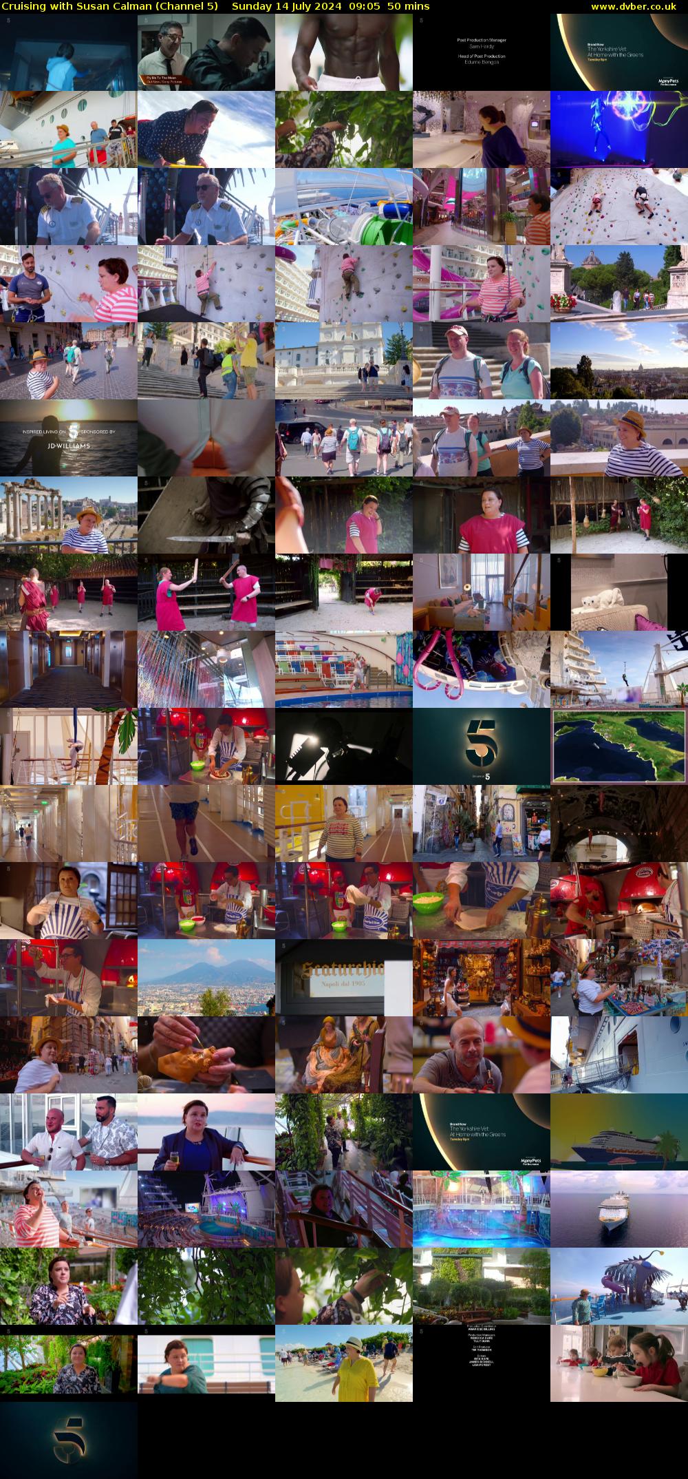 Cruising with Susan Calman (Channel 5) Sunday 14 July 2024 09:05 - 09:55
