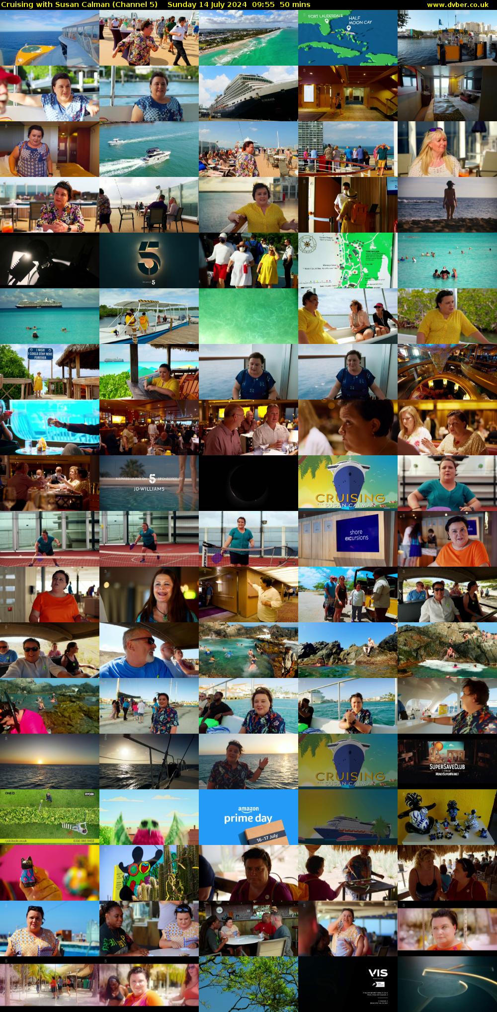 Cruising with Susan Calman (Channel 5) Sunday 14 July 2024 09:55 - 10:45