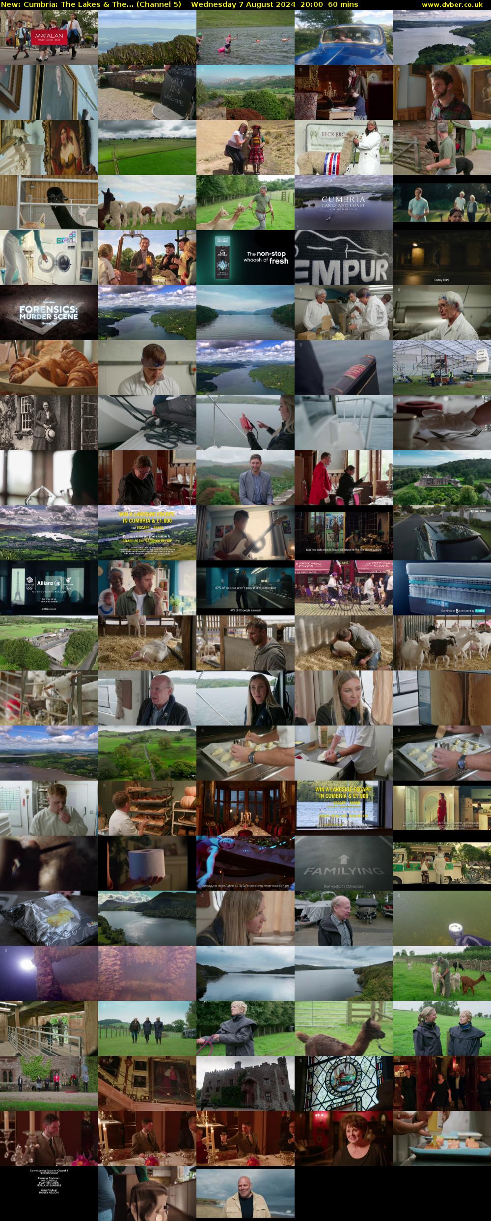 Cumbria: The Lakes & the... (Channel 5) Wednesday 7 August 2024 20:00 - 21:00