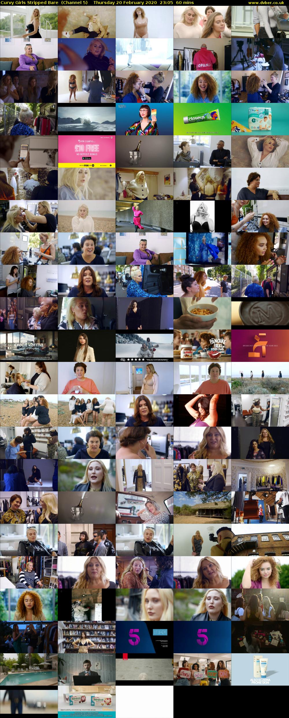 Curvy Girls Stripped Bare  (Channel 5) Thursday 20 February 2020 23:05 - 00:05