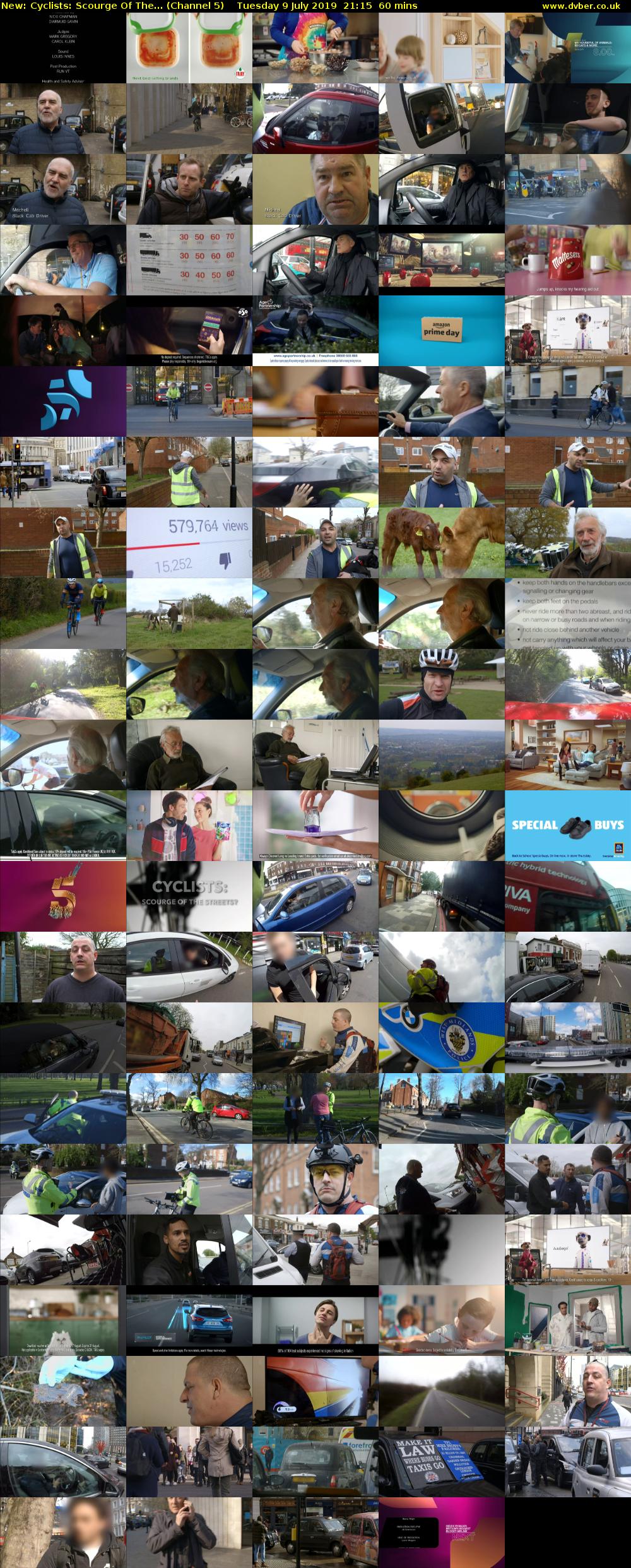 Cyclists: Scourge Of The... (Channel 5) Tuesday 9 July 2019 21:15 - 22:15