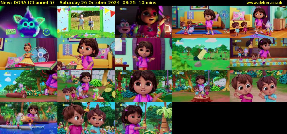 DORA (Channel 5) Saturday 26 October 2024 08:25 - 08:35