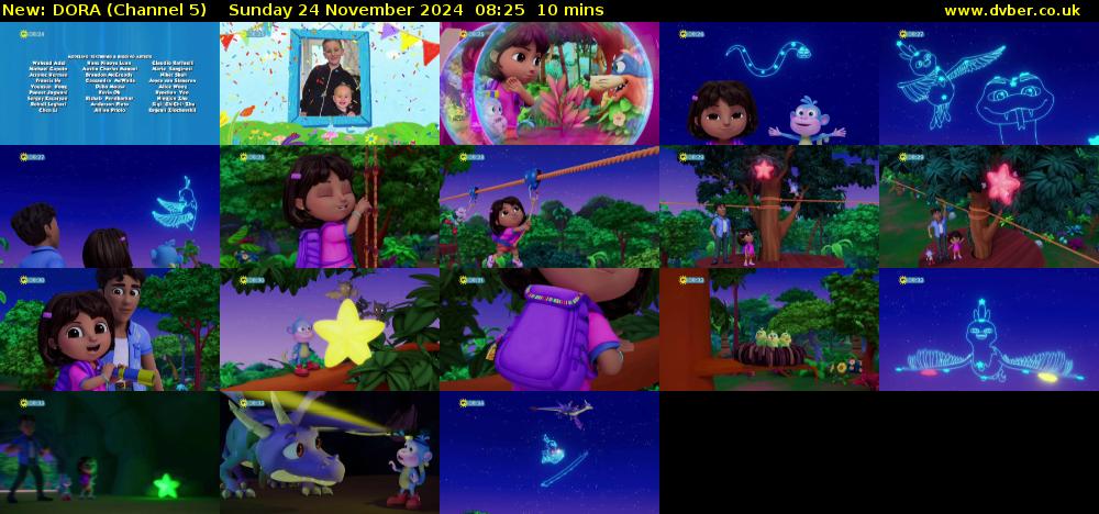DORA (Channel 5) Sunday 24 November 2024 08:25 - 08:35