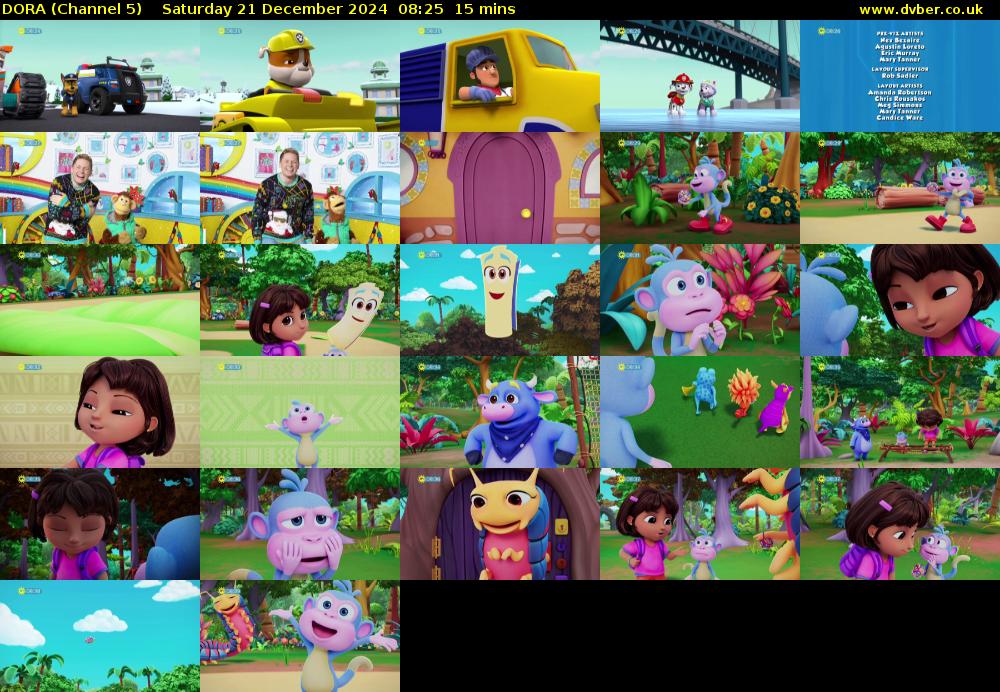 DORA (Channel 5) Saturday 21 December 2024 08:25 - 08:40
