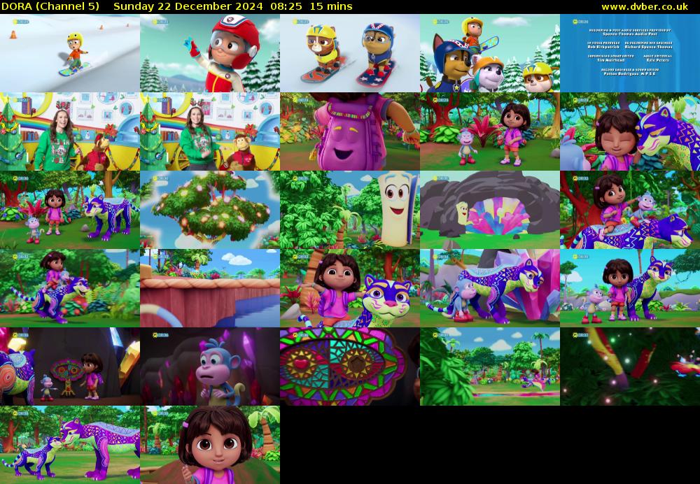 DORA (Channel 5) Sunday 22 December 2024 08:25 - 08:40