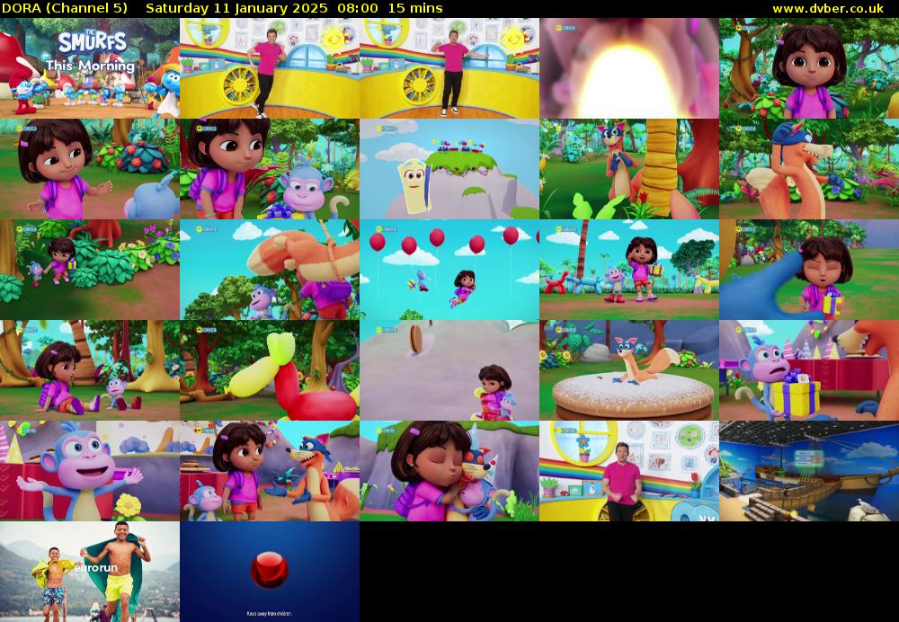 DORA (Channel 5) Saturday 11 January 2025 08:00 - 08:15