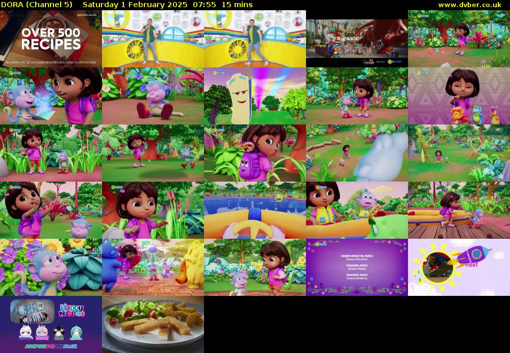 DORA (Channel 5) Saturday 1 February 2025 07:55 - 08:10