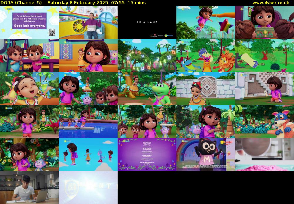 DORA (Channel 5) Saturday 8 February 2025 07:55 - 08:10