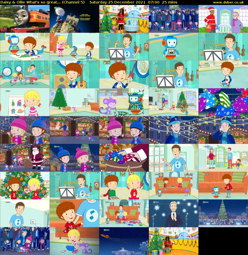 Daisy & Ollie What's so great... (Channel 5) Saturday 25 December 2021 07:00 - 07:25