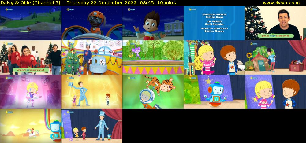 Daisy & Ollie (Channel 5) Thursday 22 December 2022 08:45 - 08:55