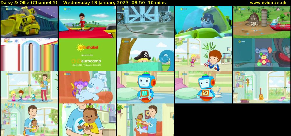 Daisy & Ollie (Channel 5) Wednesday 18 January 2023 08:50 - 09:00