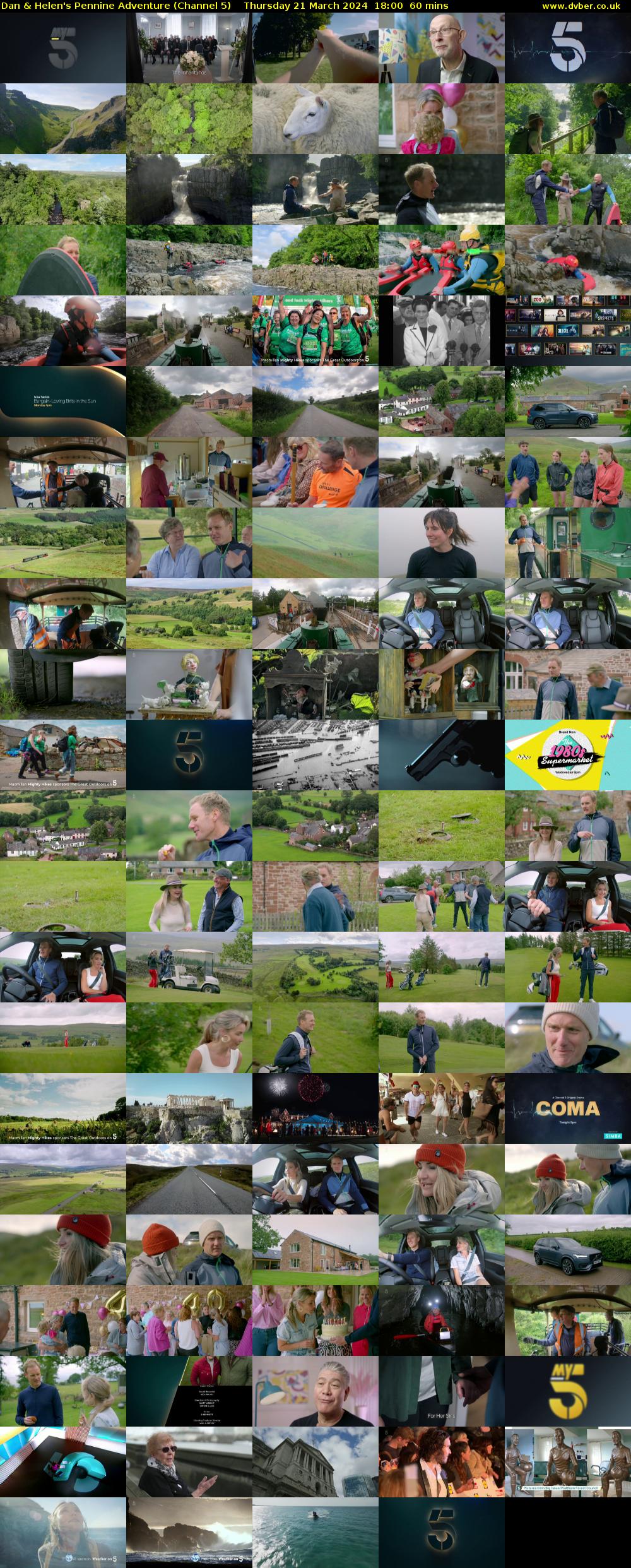 Dan & Helen's Pennine Adventure (Channel 5) Thursday 21 March 2024 18:00 - 19:00