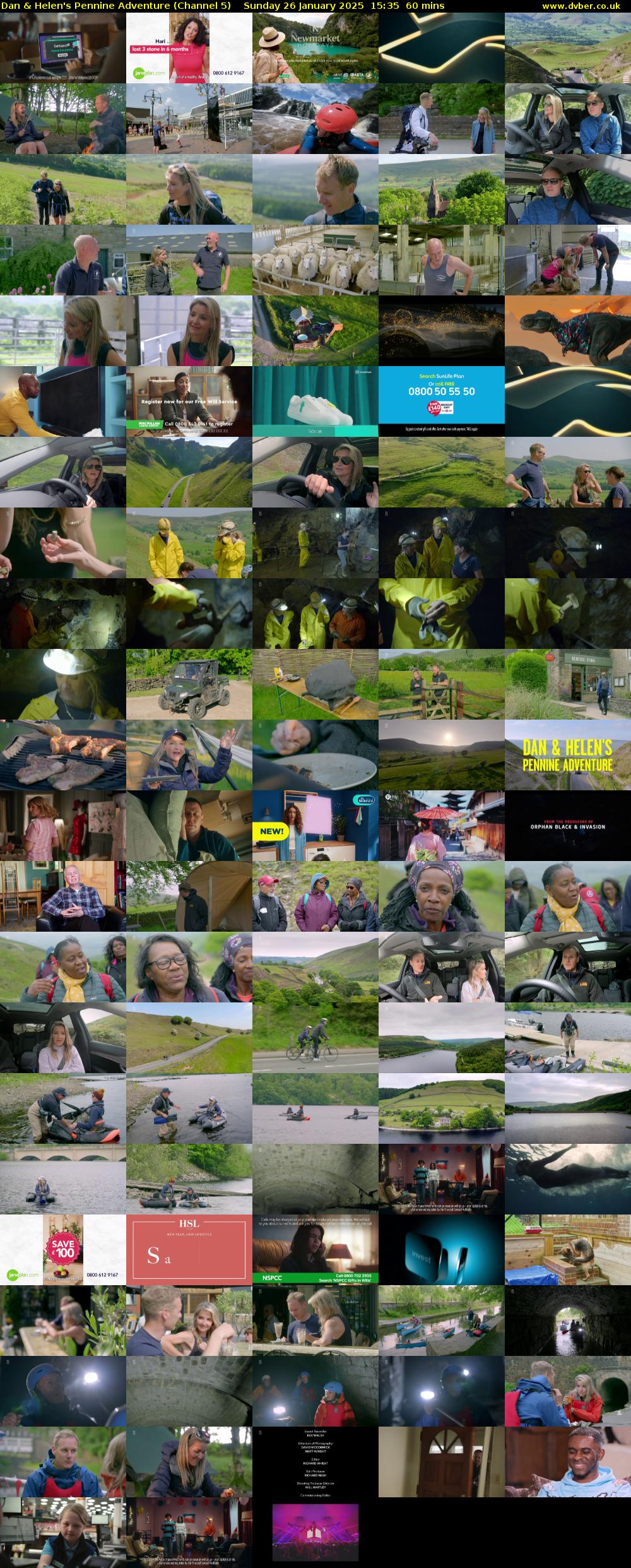 Dan & Helen's Pennine Adventure (Channel 5) Sunday 26 January 2025 15:35 - 16:35