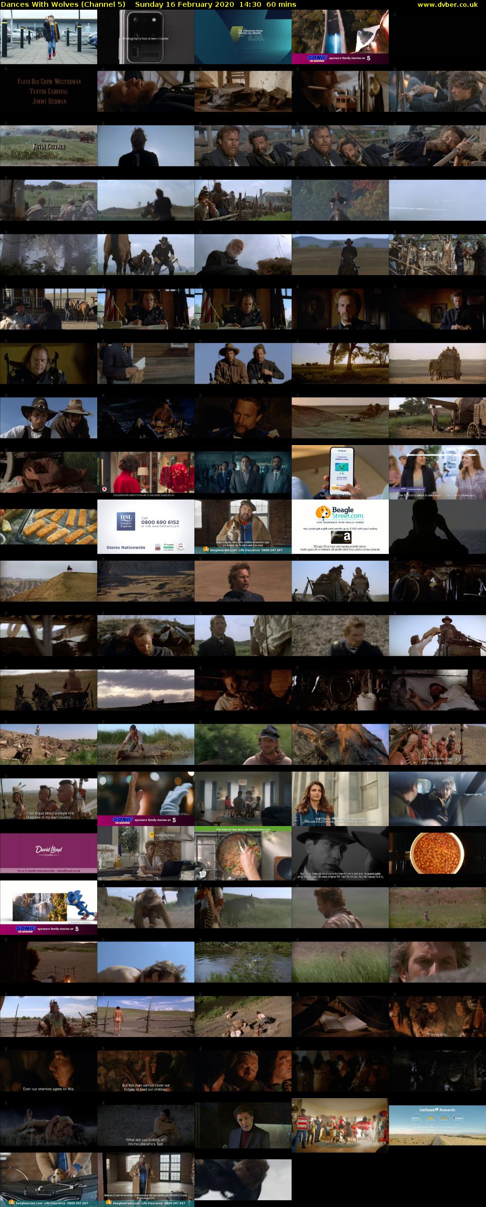 Dances With Wolves (Channel 5) Sunday 16 February 2020 14:30 - 15:30