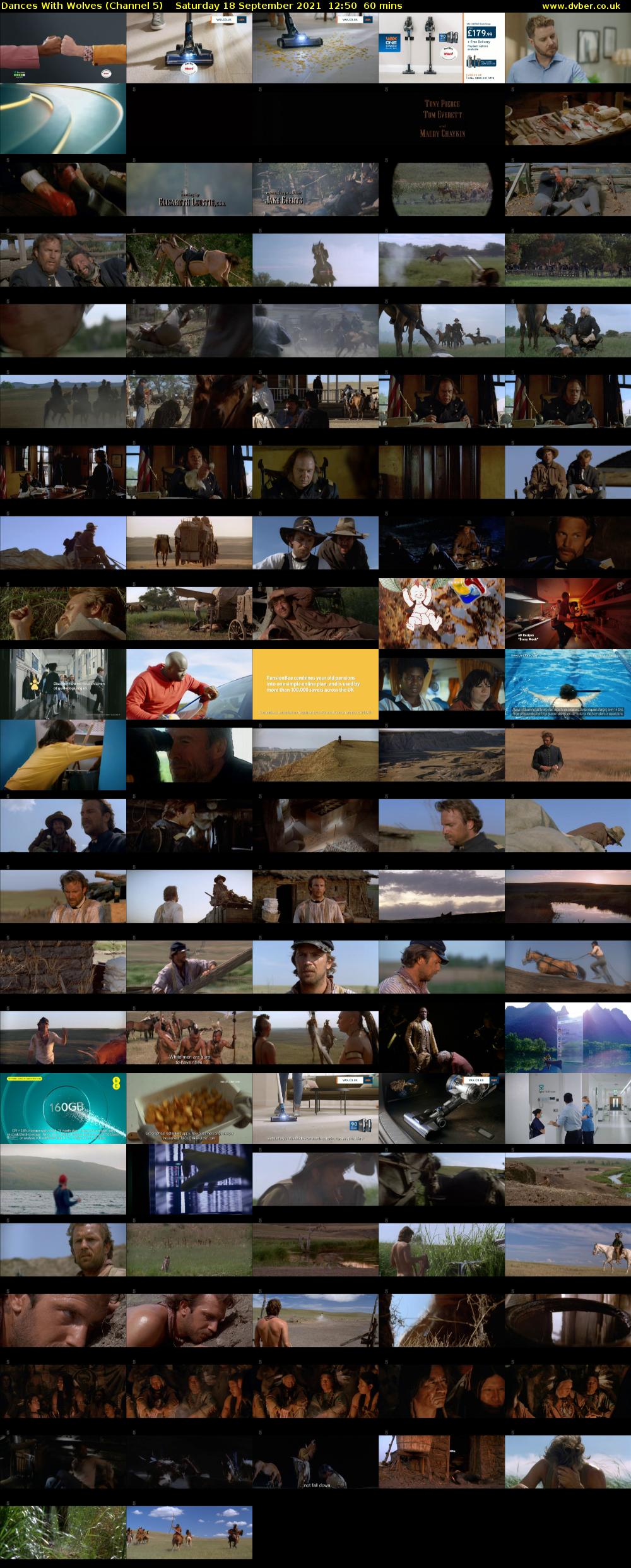 Dances With Wolves (Channel 5) Saturday 18 September 2021 12:50 - 13:50