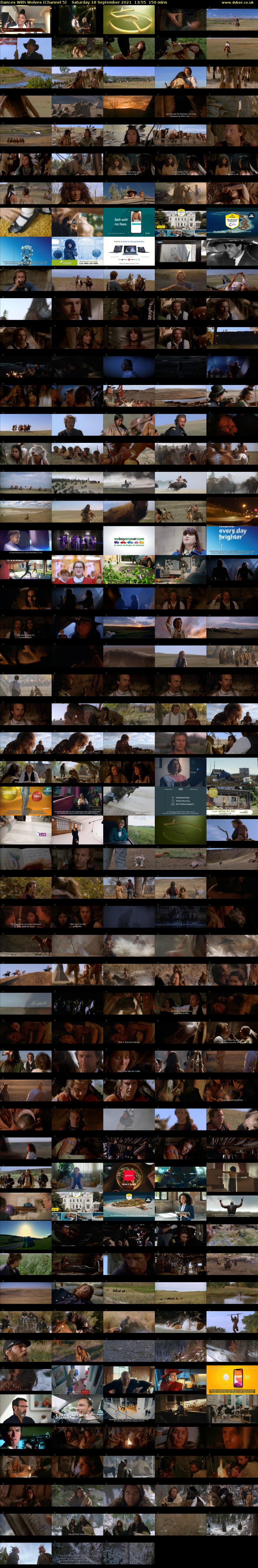 Dances With Wolves (Channel 5) Saturday 18 September 2021 13:55 - 16:25