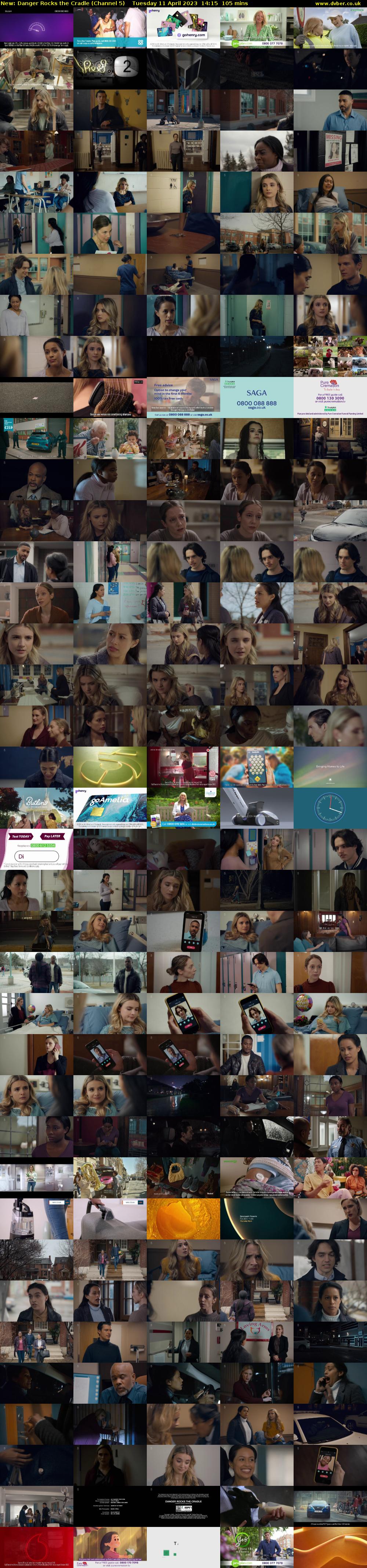 Danger Rocks the Cradle (Channel 5) Tuesday 11 April 2023 14:15 - 16:00