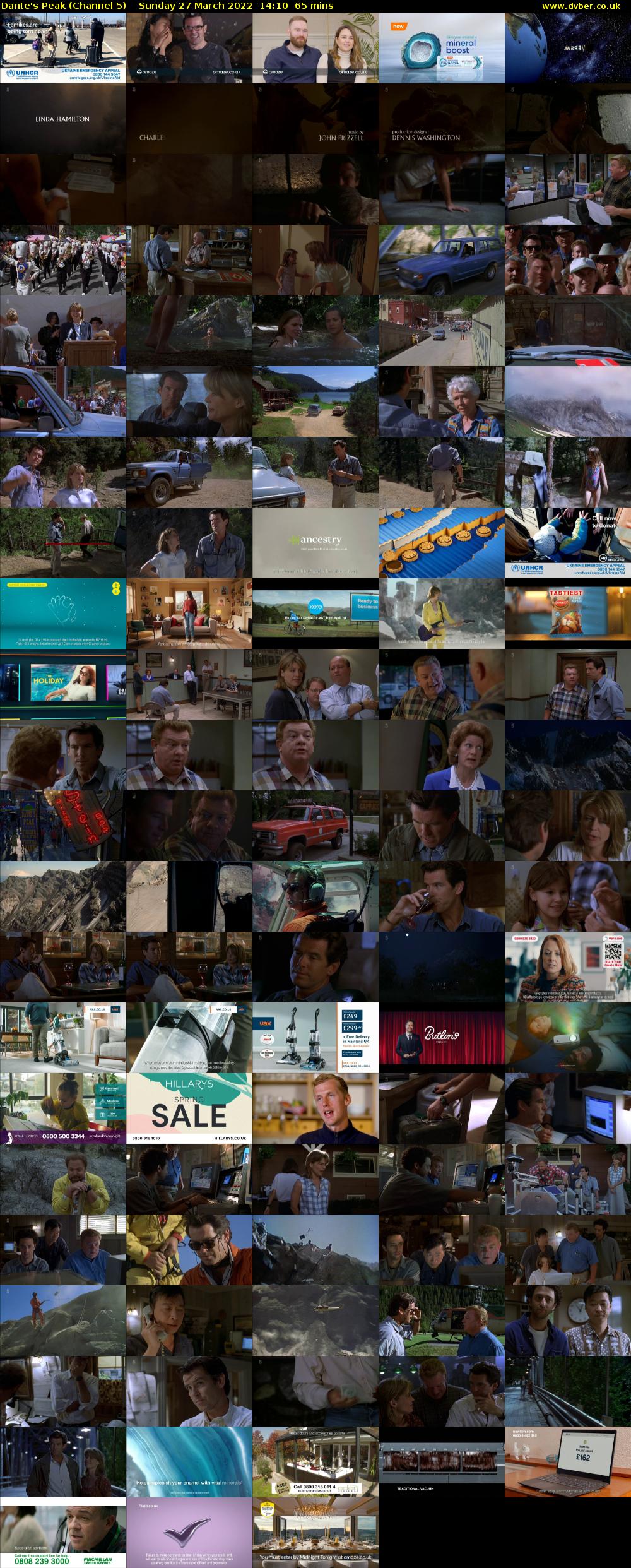 Dante's Peak (Channel 5) Sunday 27 March 2022 14:10 - 15:15