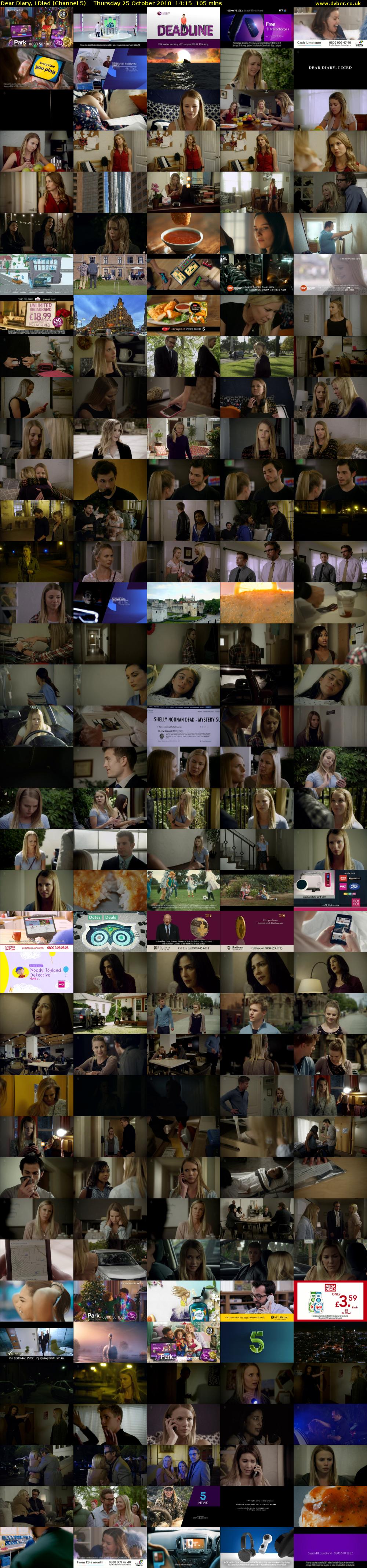 Dear Diary, I Died (Channel 5) Thursday 25 October 2018 14:15 - 16:00