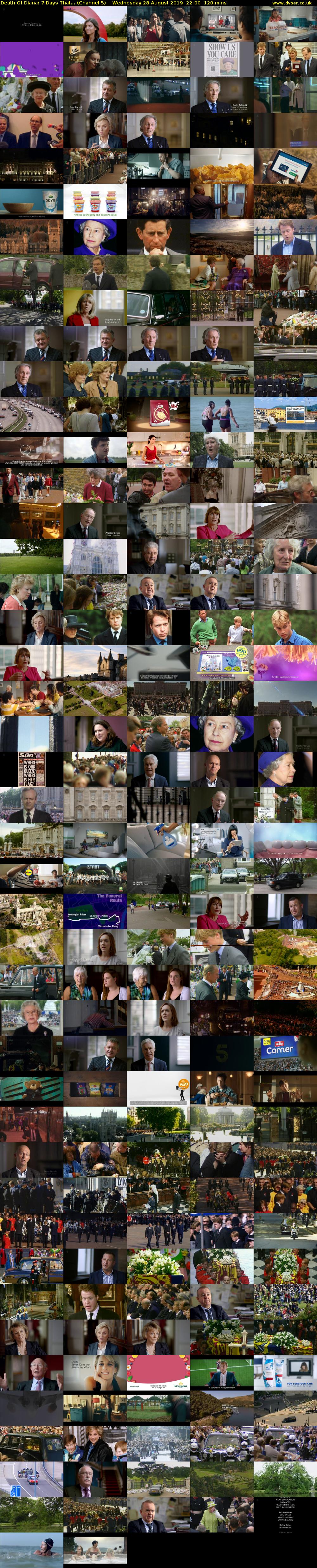 Death Of Diana: 7 Days That... (Channel 5) Wednesday 28 August 2019 22:00 - 00:00