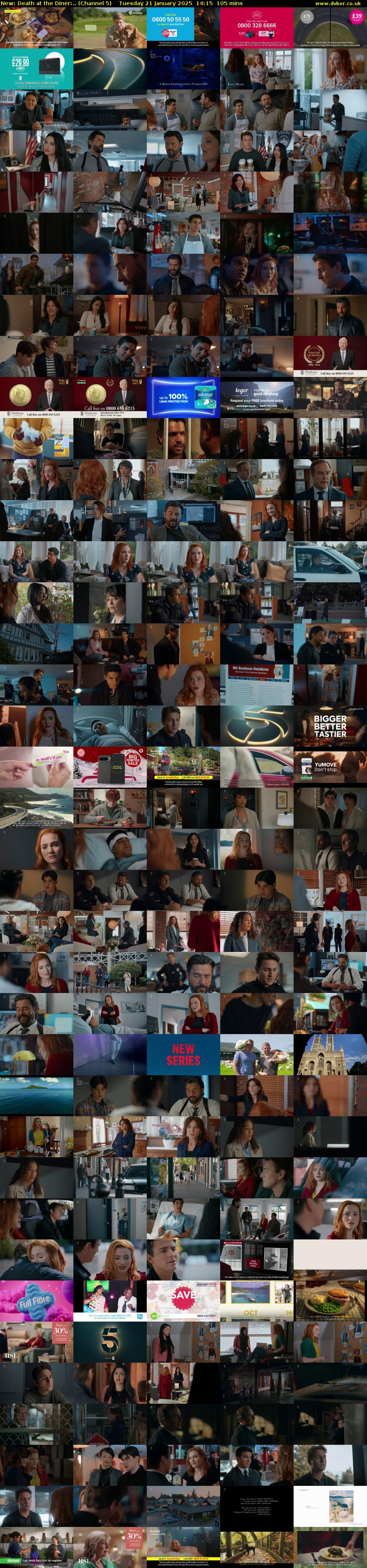 Death at the Diner:.. (Channel 5) Tuesday 21 January 2025 14:15 - 16:00