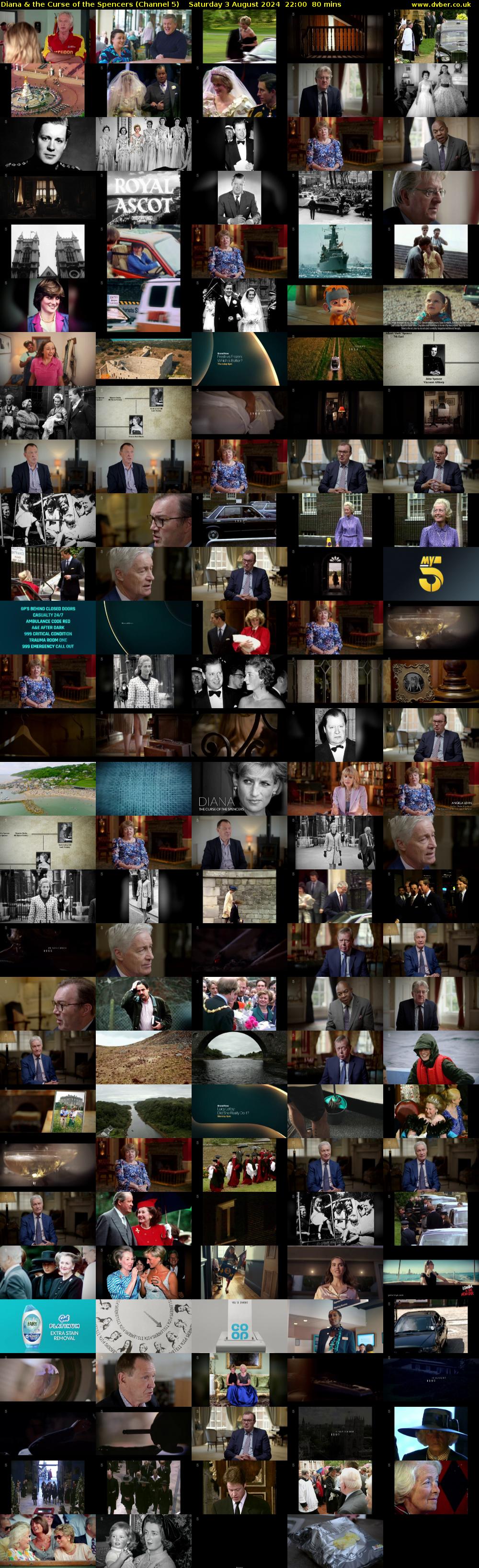 Diana & the Curse of the Spencers (Channel 5) Saturday 3 August 2024 22:00 - 23:20