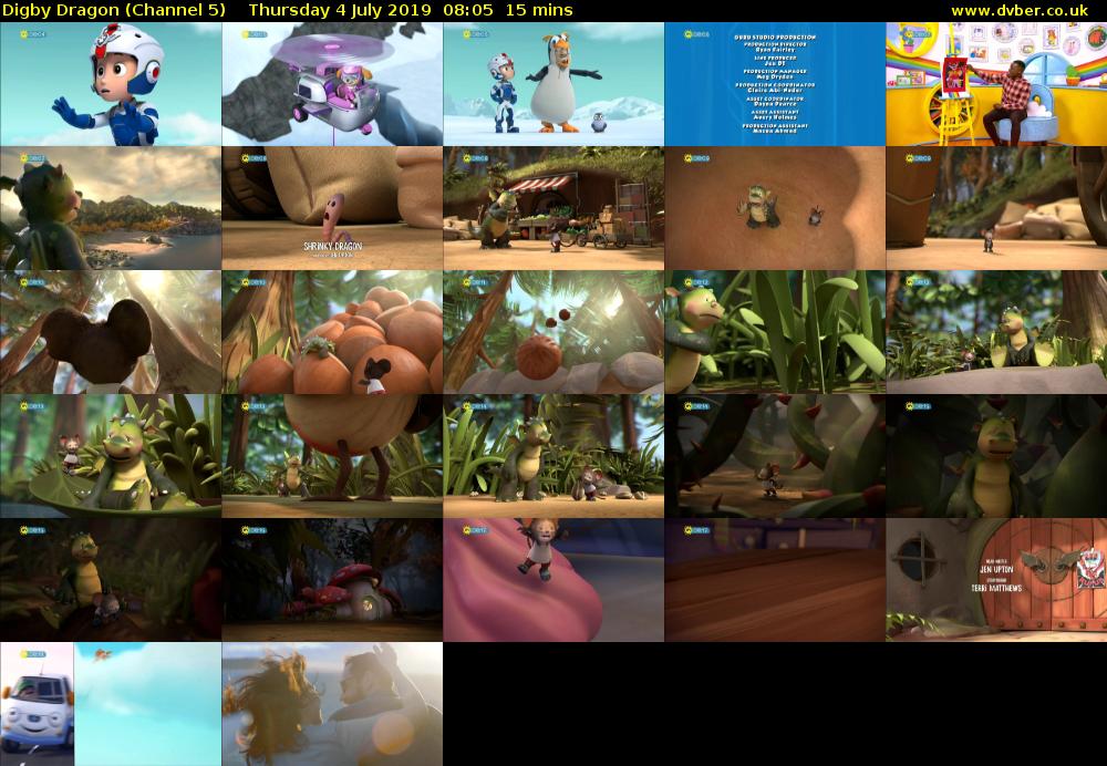 Digby Dragon (Channel 5) Thursday 4 July 2019 08:05 - 08:20