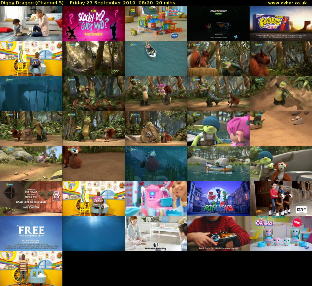 Digby Dragon (Channel 5) Friday 27 September 2019 08:20 - 08:40