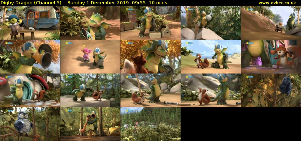 Digby Dragon (Channel 5) Sunday 1 December 2019 09:55 - 10:05