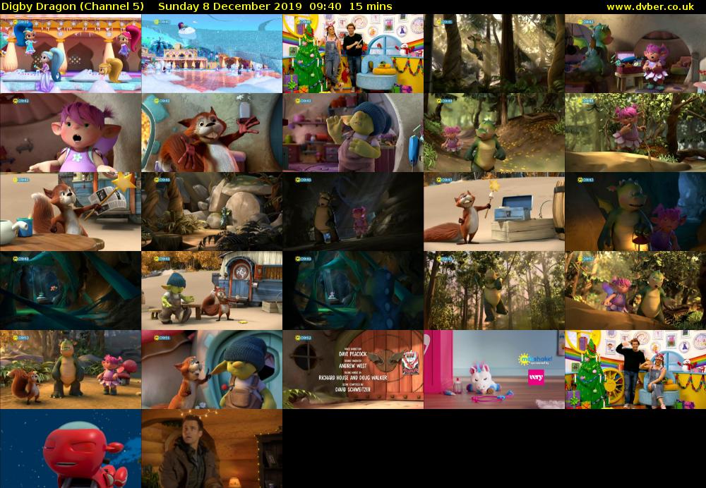 Digby Dragon (Channel 5) Sunday 8 December 2019 09:40 - 09:55