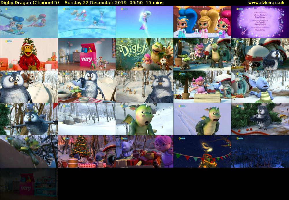 Digby Dragon (Channel 5) Sunday 22 December 2019 09:50 - 10:05