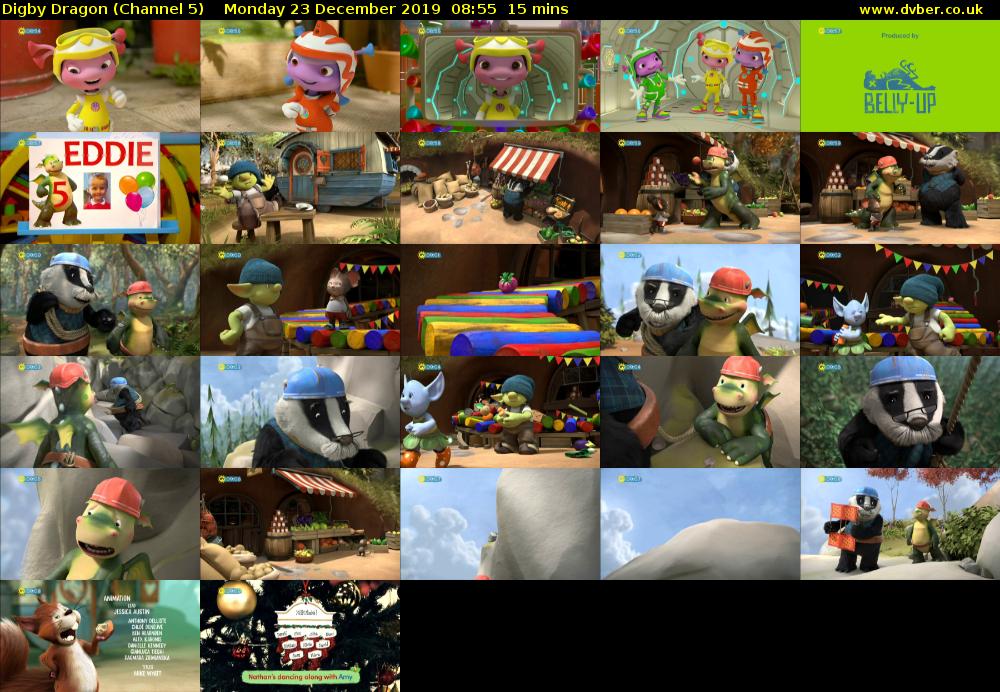 Digby Dragon (Channel 5) Monday 23 December 2019 08:55 - 09:10