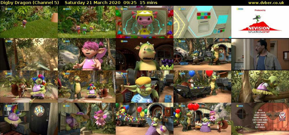 Digby Dragon (Channel 5) Saturday 21 March 2020 09:25 - 09:40