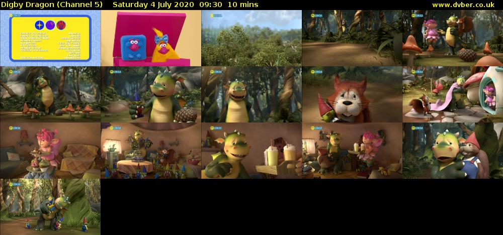 Digby Dragon (Channel 5) Saturday 4 July 2020 09:30 - 09:40