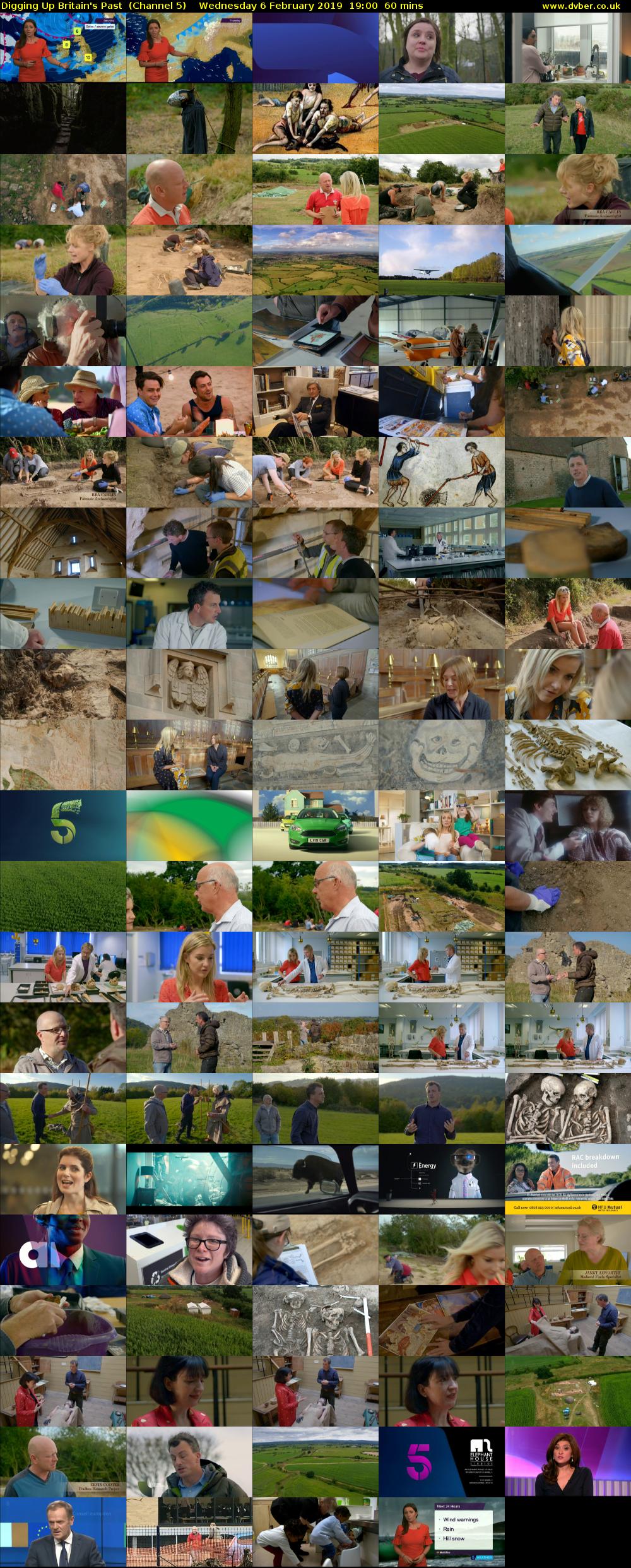 Digging Up Britain's Past  (Channel 5) Wednesday 6 February 2019 19:00 - 20:00
