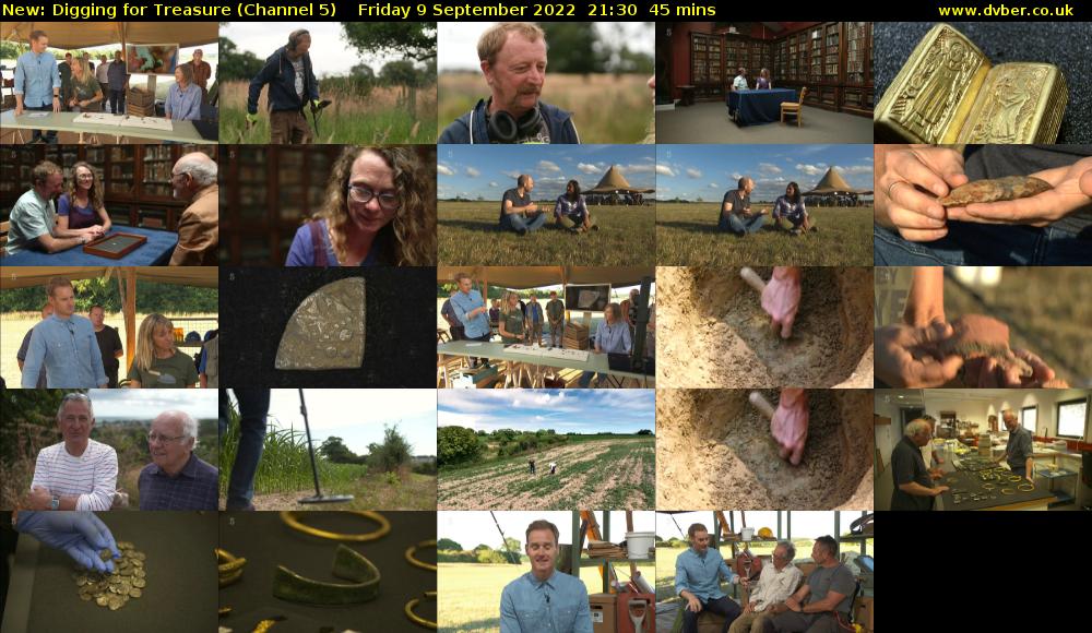 Digging for Treasure (Channel 5) Friday 9 September 2022 21:30 - 22:15