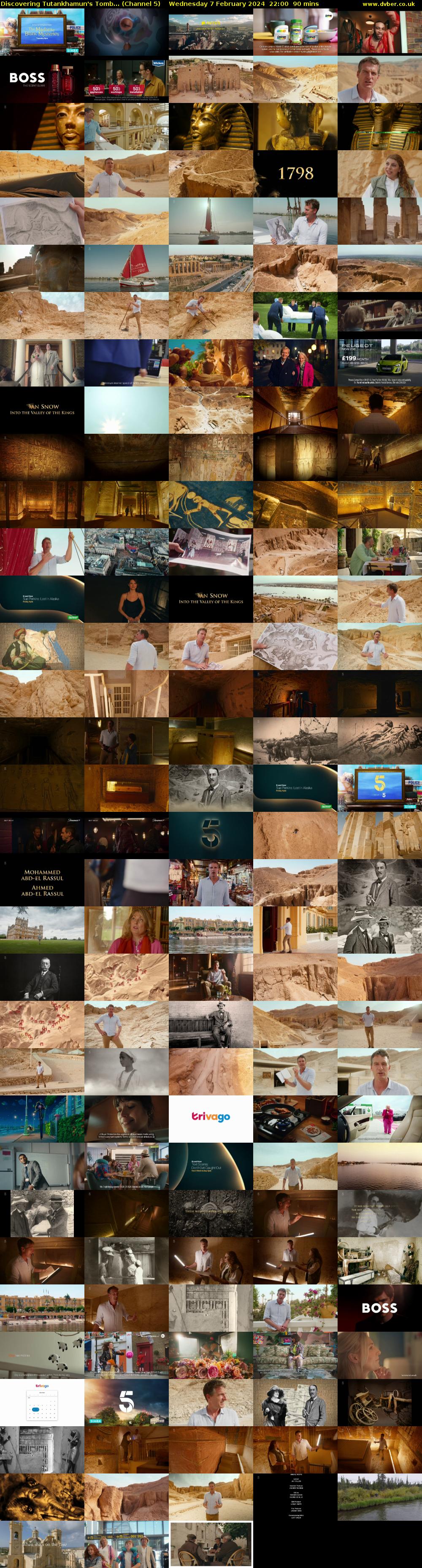 Discovering Tutankhamun's Tomb... (Channel 5) Wednesday 7 February 2024 22:00 - 23:30