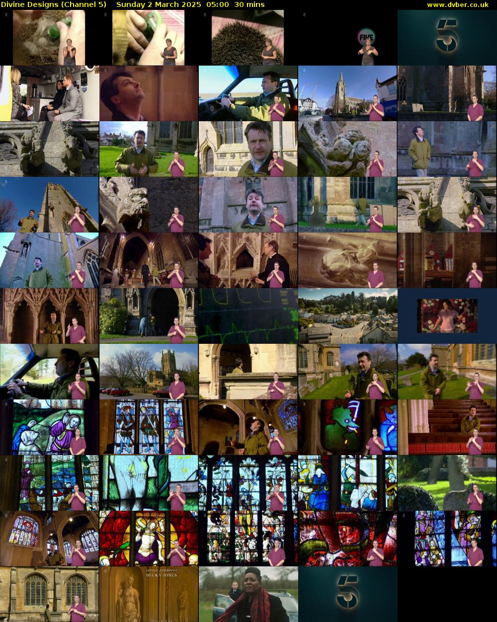 Divine Designs (Channel 5) Sunday 2 March 2025 05:00 - 05:30